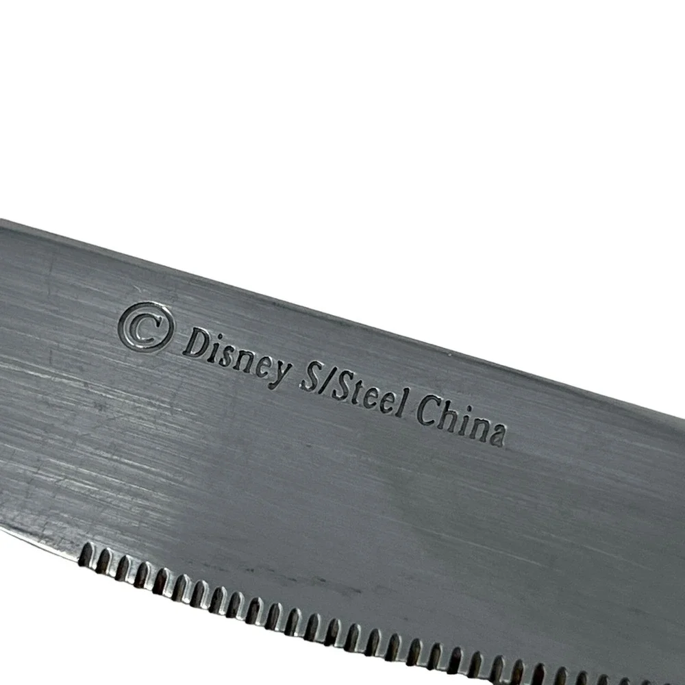 Disney Mickey Mouse Silverware KnIfe Cutout Pierced Handle Stainless‎ Flatware